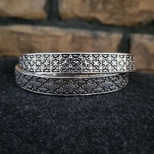NWT Premier Designs Refined Etched Silver Cuff Bracelet